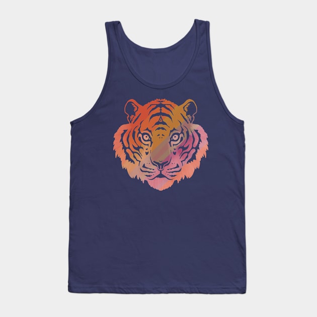 Tiger - Rainbow Tank Top by Tanimator